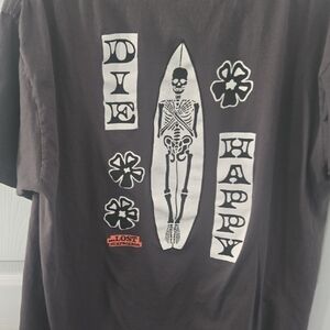 Lost Men's Dark Gray Skeleton Graphic Tee